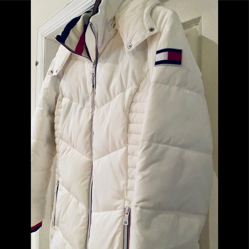 HP 🎉NEW TOMMY HILFIGER LONG PUFFER JACKET - Picture 10 of 12